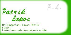 patrik lapos business card